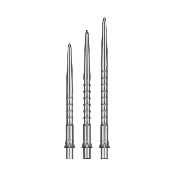 Steeldartspitzen Silber Ripple